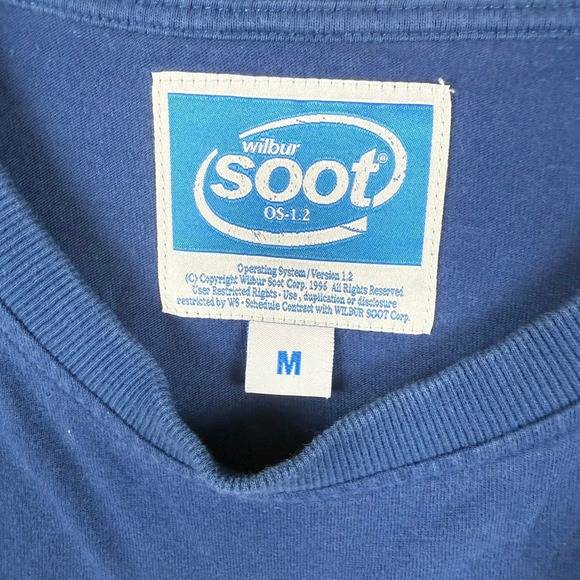 Vintage‎ VTG 90's Wilbur Soot Long Sleeve T Shirt Rainbow Stripe Graphic Print - Picture 3 of 4